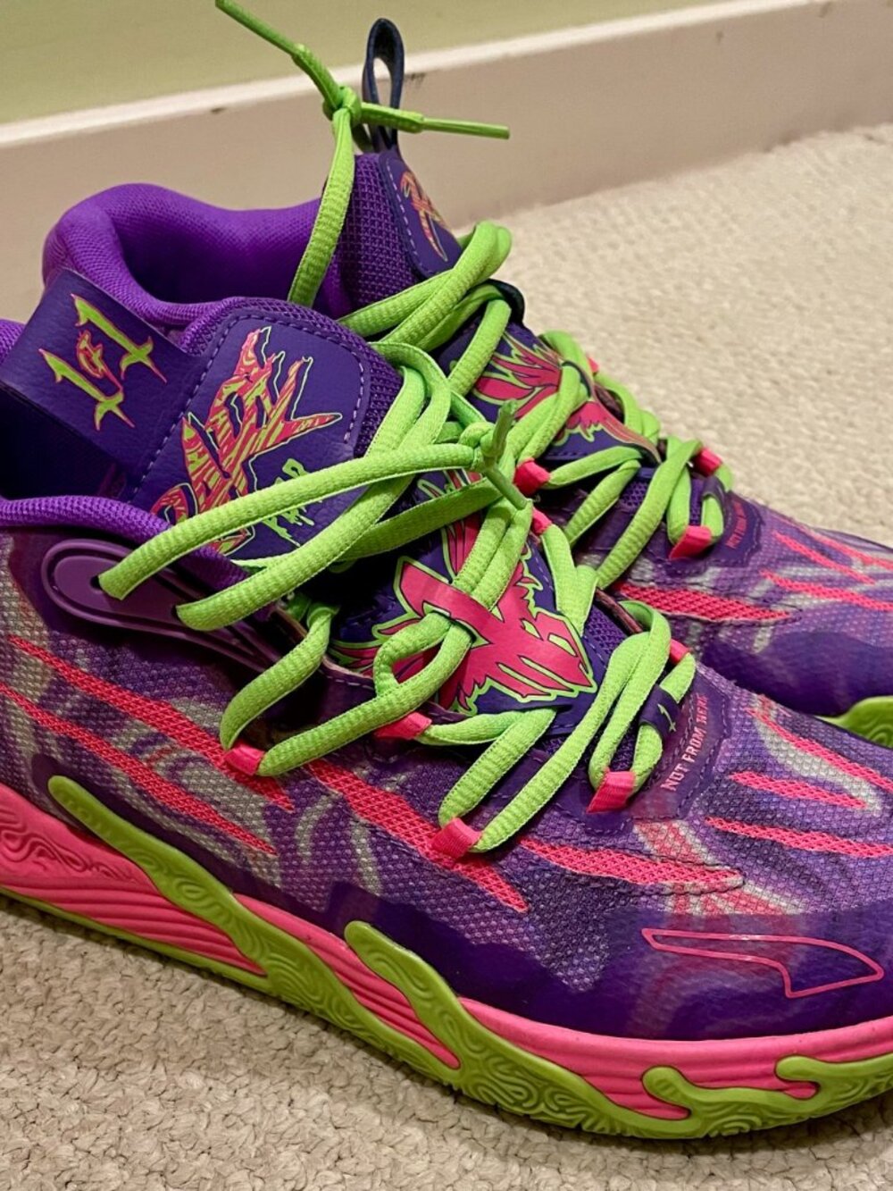 Puma x LaMelo Ball MB.03 Toxic sneakers, Y7 (women's 8.5)